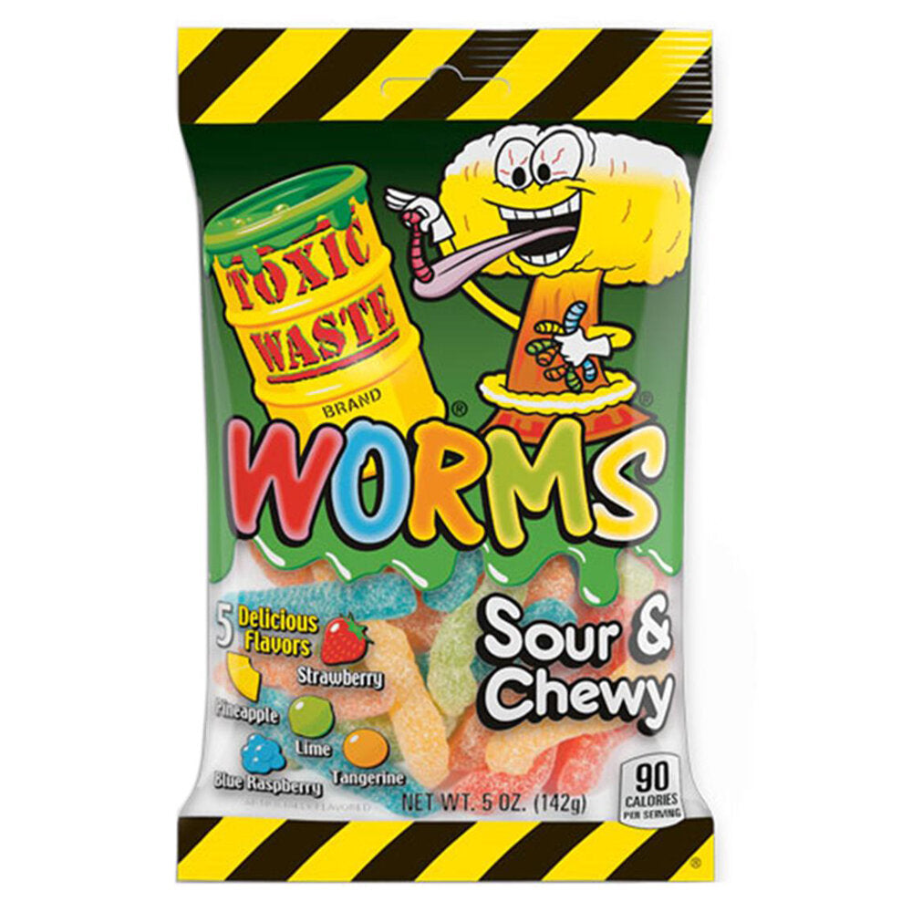 Toxic Waste Soft Chewy Worms 142g